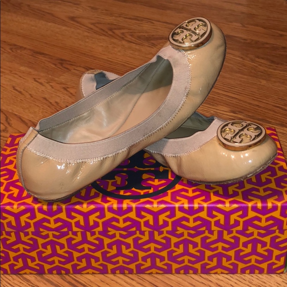 Tory Burch Caroline Camellia Pink Flats